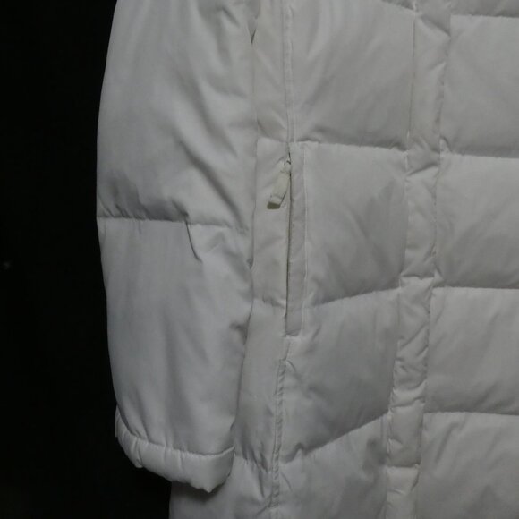 GAP | large | White Quilted Puffer Full Length Coat | Fleece Inside Collar - Picture 6 of 16